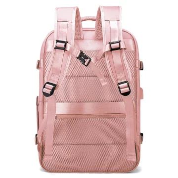 Bange wasserdichter Rucksack für 15,6-Zoll-Laptop, Stadtreisender, 45 x 30 x 16 cm, für Arbeit, Flugzeug, Herren, Damen, mit USB-Anschluss Schwarz