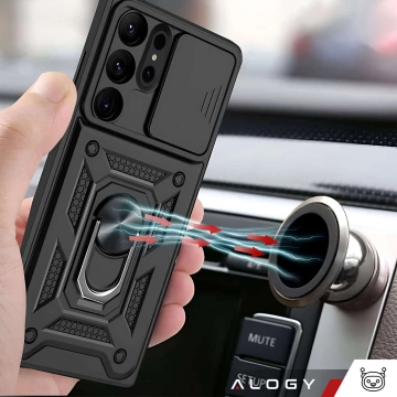 Case for Apple iPhone 16 armored Slide Case Ring camera protection housing Camshield Alogy black