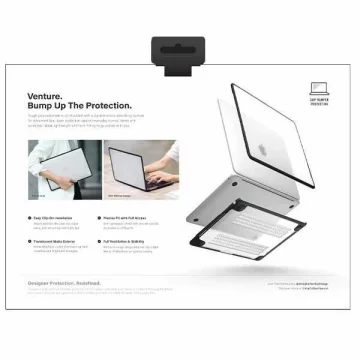 Pouzdro na notebook UNIQ Venture pro MacBook Air 13 (2018-2022) černá/půlnoční černá