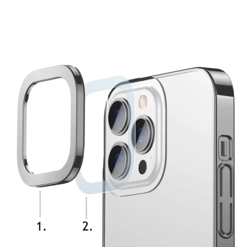 Baseus Glitter Case Clear Cover für iPhone 13 Pro Max silber (ARMC000512)