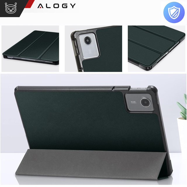 Etui do Lenovo Tab K11 / K11E 11” i M11 10.95" TB330FU / TB330XU / TB331FC Book Case Cover z klapką obudowa futerał pokrowiec Alogy Zielone