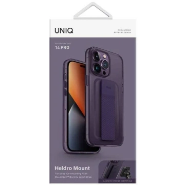 UNIQ Heldro Mount Handyhülle für Apple iPhone 14 Pro 6.1" lila/fig lila