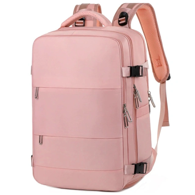 Dámský cestovní batoh na notebook do kufru Zavazadla do letadla Práce do školy 45x30x20cm Alogy Pink
