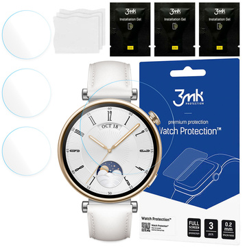 3x Гібридне скло для Huawei Watch GT 4 41mm 3mk Watch Protection screen [3 шт.]