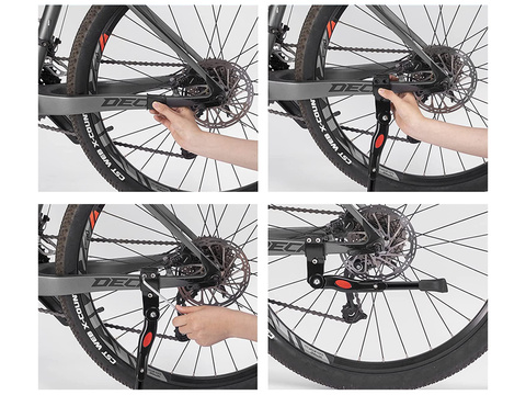 Fahrradständer, Seitenständer, verstellbarer Ständer RockBros 2011-7ABK Schwarz