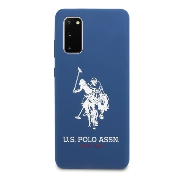 Puzdro na telefón US Polo Silicone Collection pre Samsung Galaxy S20 navy/navy