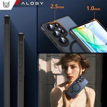 Pouzdro Alogy HybridMag™️ MagSafe pro Samsung Galaxy S25 Ultra, matné, černé