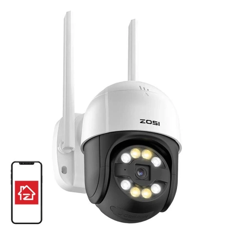 IP outdoor camera ZOSI C289 WiFi 3MP Pan Tilt IP66 32GB microSD card