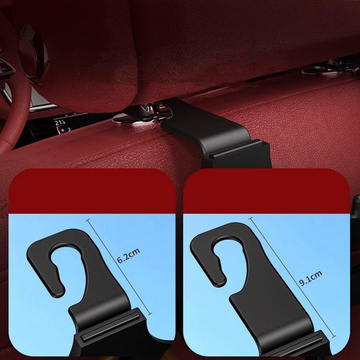 2x Hanger holder hook car 5in1 for seat headrest car organizer for cup drink Alogy Car Black