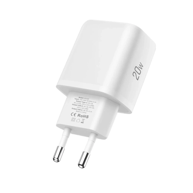 Ładowarka Tech-Protect NCA20 20W PD QC3.0 + Kabel Lightning Biała