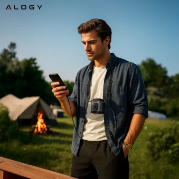 Ventilator mit Gürtelclip, 4000-mAh-Akku, 5 Geschwindigkeitsstufen, 8–40 Stunden Laufzeit, USB-Ladefunktion, geeignet für Baustellen, Outdoor-Aktivitäten, Wandern, Sommerarbeit, Powerbank