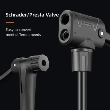 Rockbros 42510001001 podlahová pumpa na bicykel - čierna