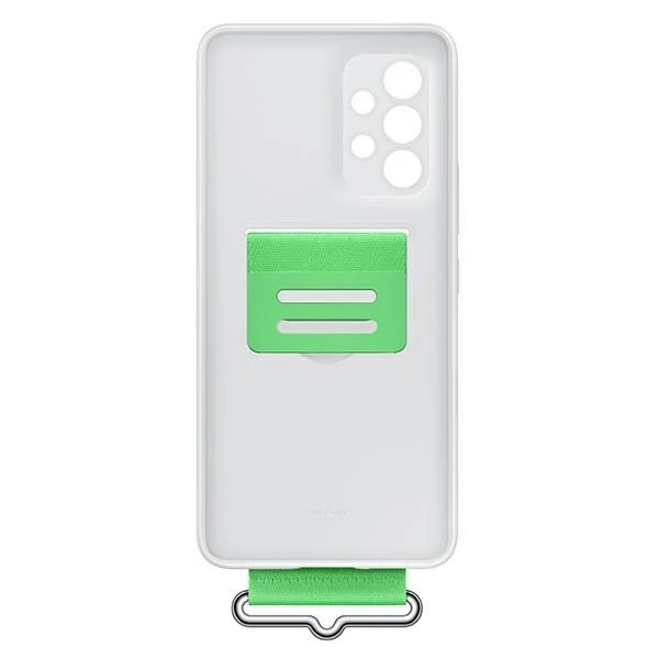 Samsung Hülle EF-GA536TW für Samsung Galaxy A53 5G A536 weiß/weiß Silikon Cover Strap