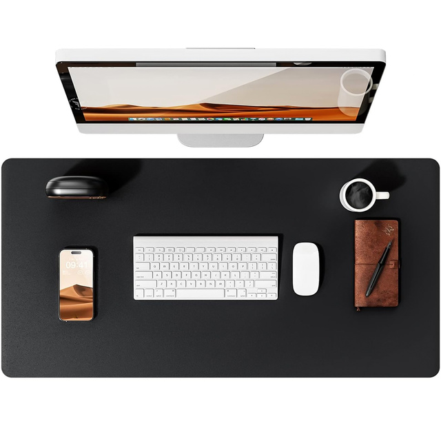 Podložka na stôl pod myš a klávesnicu Protišmyková ochranná podložka XL 80x40 cm Alogy Black