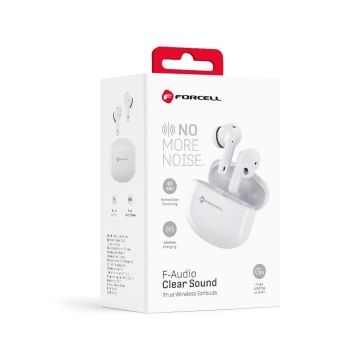 Forcell F-Audio TWS Clear Sound Kabellose Kopfhörer BT 5.3 Weiß