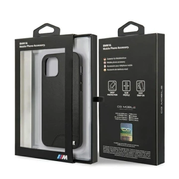 Чохол для телефону BMW BMHCP12SMHOLBK для Apple iPhone 12 Mini 5.4" black/black hardcase M Collection Smooth PU