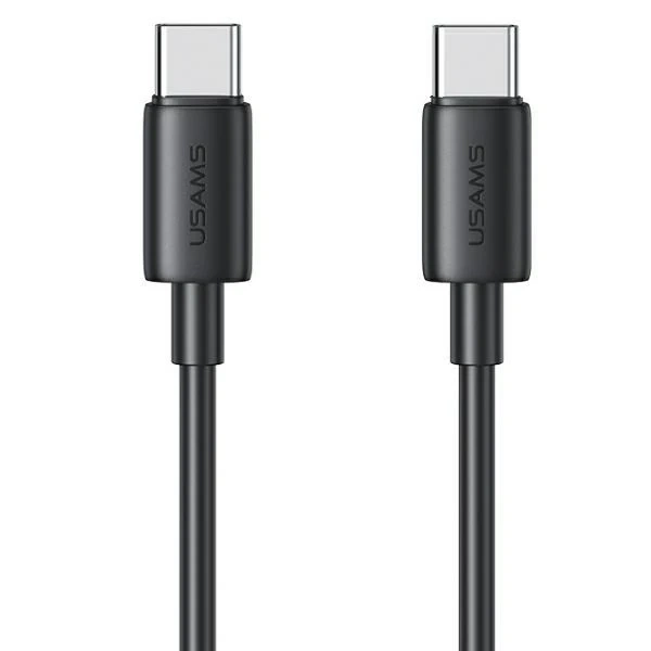 USAMS Kabel USB-C na USB-C 60W 1m Fast Charging YD Series czarny/black SJ711USB01(US-SJ711)