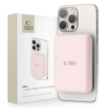 Магнітний павербанк PB11 Lifemag Magsafe Power Bank 10000 mAh Pink