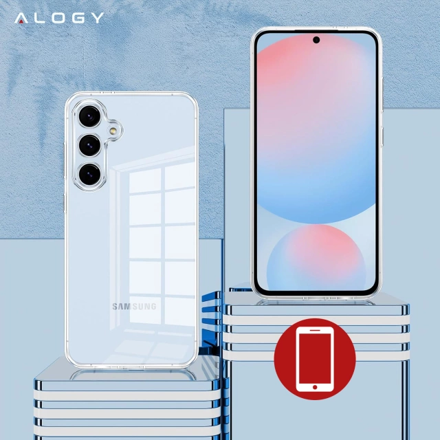 Etui do Samsung Galaxy S24 FE obudowa ochronna na telefon Alogy HybridShield™️ Case Przezroczyste + szkło hartowane