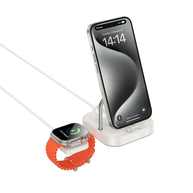 Hoco CQ16A 3in1 Wireless Charger Apple Watch Smartphone Headphones Black