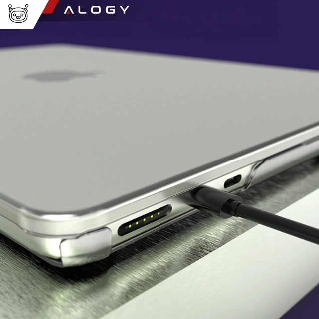 Etui ochronne do Apple Macbook Air 15 M2/M3/M4 2023/2024/2025 Alogy AirGuard™ Elastyczna obudowa Matowa Przezroczysta Biel