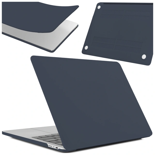 Case for Apple Macbook Pro 14 2021-2024 (M1/M2/M3/M4) – flexible, matte protective case, lightweight and resistant – Alogy AirGuard™ Navy Blue