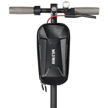 WILDMAN ES8X Plus 3L puzdro na kolobežku, taška na riadidlá, čierna, PC