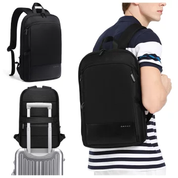 Водонепроникний рюкзак Bange для ноутбука 15.6", city traveler, 45х30х16 см, для роботи, літака, чоловічий, жіночий, з USB портом Чорний