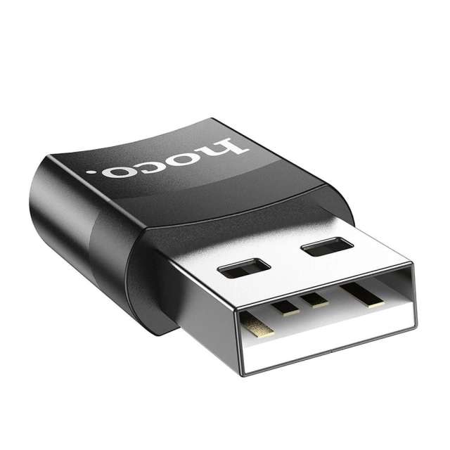 Adaptér HOCO OTG USB A (samec) na Type-C (samica) UA17 čierny