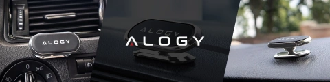 Alogy magnetický držák do auta do auta, univerzální na telefon, na kokpit, na palubní desku, černý