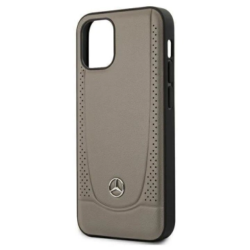 Mercedes MEHCP12SARMBR Schutzhülle für Apple iPhone 12 Mini 5.4" braun/braun Hardcase Urban Line