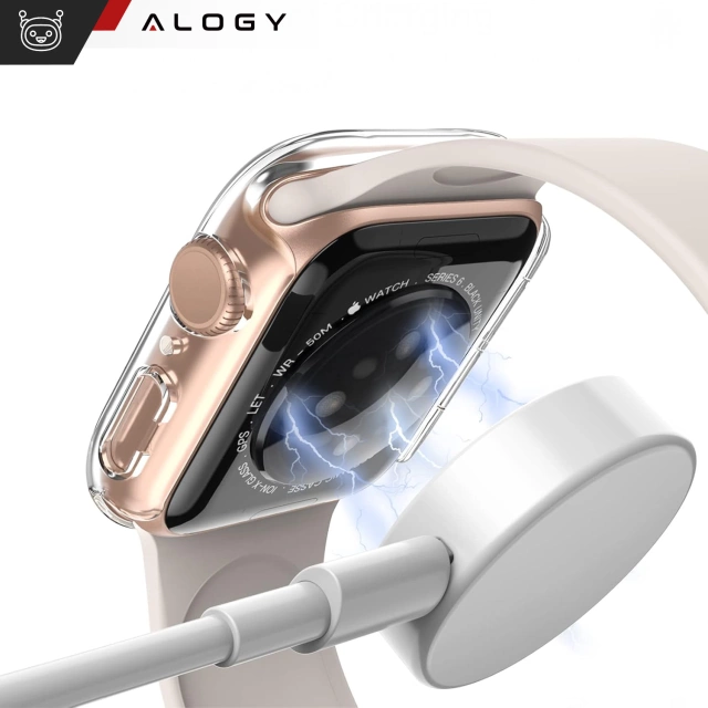 Alogy Protector Case 2-in-1 Protective Case with Glass for Apple Watch 10 46mm Transparent