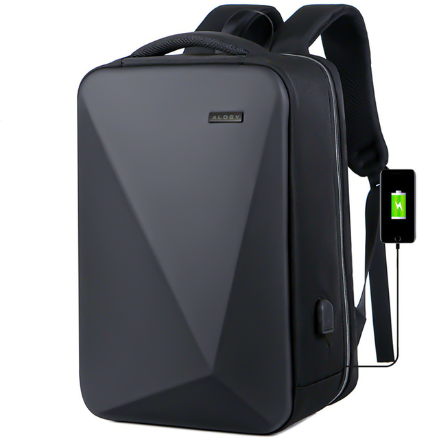 Alogy Urban Safe anti-theft backpack for 15.6" laptop with USB port large waterproof Unisex Black