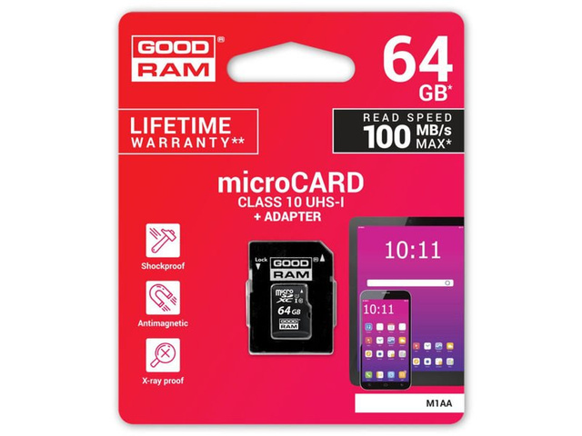 Карта пам'яті GoodRam micro SDXC 64GB Class 10 UHS-I