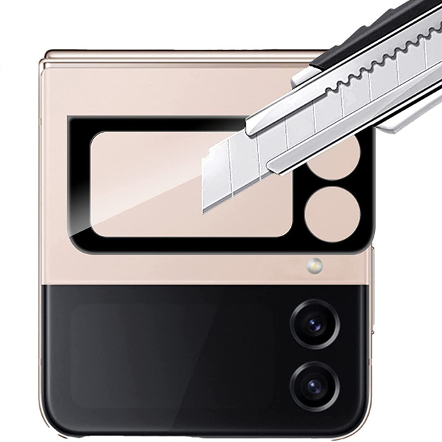 Alogy Lens Protector PRO Metal Camera Protector for Samsung Galaxy Z Flip 4 Black