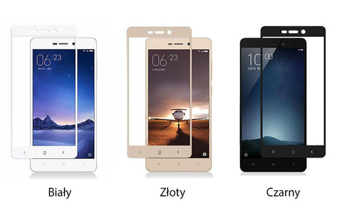 Szkło hartowane na cały ekran 9H do Xiaomi Redmi 3S/ 3 Pro Czarne