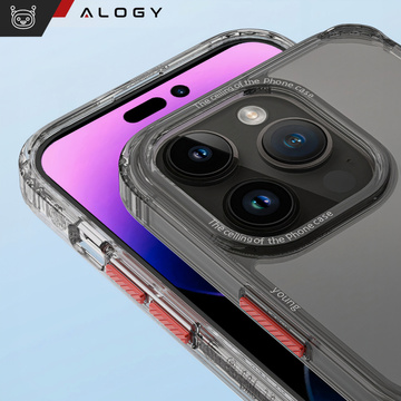 Alogy Protective Case Ochranný kryt pre Apple iPhone 14 Pro Čierny a priehľadný