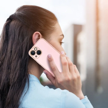 Pouzdro Dux Ducis Yolo iPhone 14 Plus elegantní kryt z ekologické kůže růžové barvy