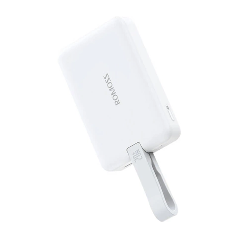 Зовнішній акумулятор Romoss WMS10 10000mAh 20W, білий – магнітна зарядка та швидка зарядка