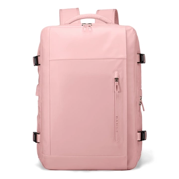 Bange Waterproof Backpack for Laptop 15.6" City Travel 46x31.5x20 cm for Work Airplane Women with USB Port Pink