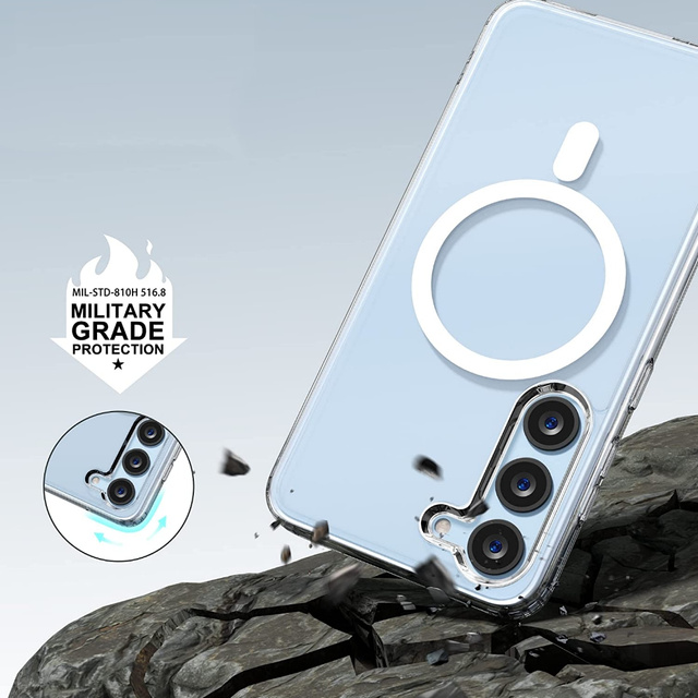 FlexAir Hybrid ochranné pouzdro na telefon pro MagSafe pro Samsung Galaxy S23 Clear