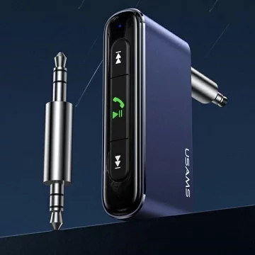 USAMS audio adaptér Bluetooth 5.0 - jack 3,5 mm szary/sivý SJ519JSQ01 (US-SJ519)