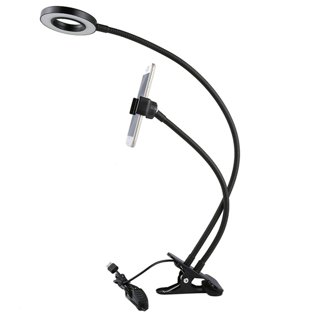 Photographic Alogy LED Selfie Ring Light Phone Holder Black