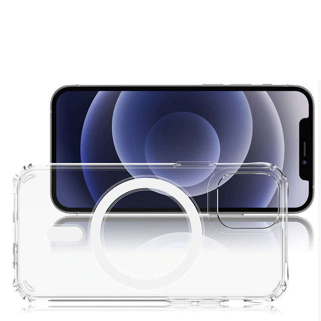 MagSafe Ultra Slim Alogy Case for iPhone 12/ Pro Qi Chargers Clear Glass