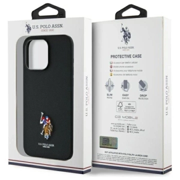 Etui do iPhone 15 Pro Max US Polo Embroidered DH Color Czarne