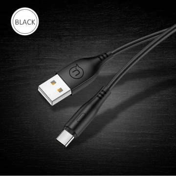 Кабель USAMS U18 USB-C 2A Fast Charge 1m чорний