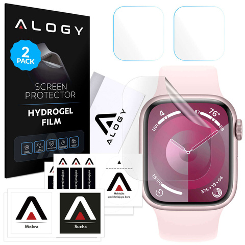 2 захисні плівки Alogy Hydrogel Smartwatch для Apple Watch 9 41 мм