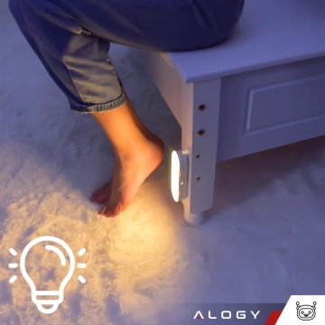 Alogy Sensor Lamp Nachttischlampe mit Bewegungssensor, 14 cm, magnetische Schreibtischlampe, weiß