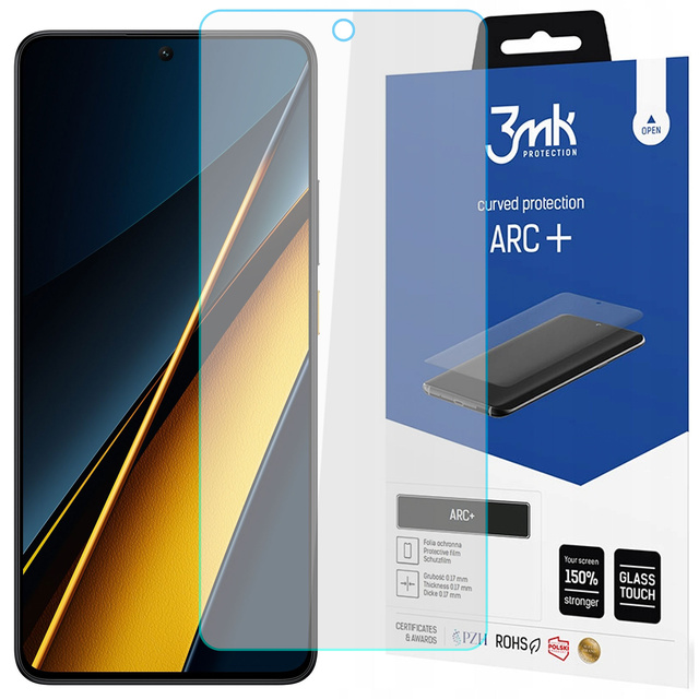 Fólie Xiaomi Poco X6 Pro 5G 3mk ARC má unikátní samoobslužnou obrazovku