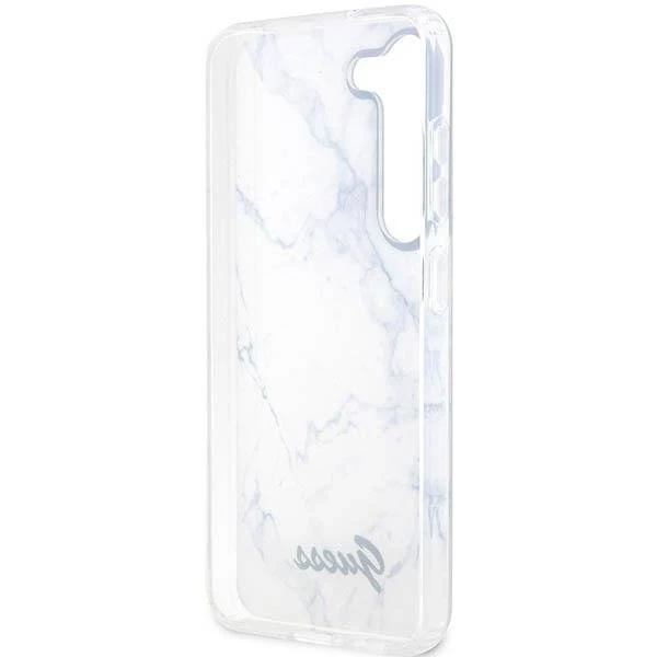 Puzdro Guess GUHCS23MPCUMAH pre Samsung Galaxy S23 Plus S916 bielo/biele pevné puzdro Marble